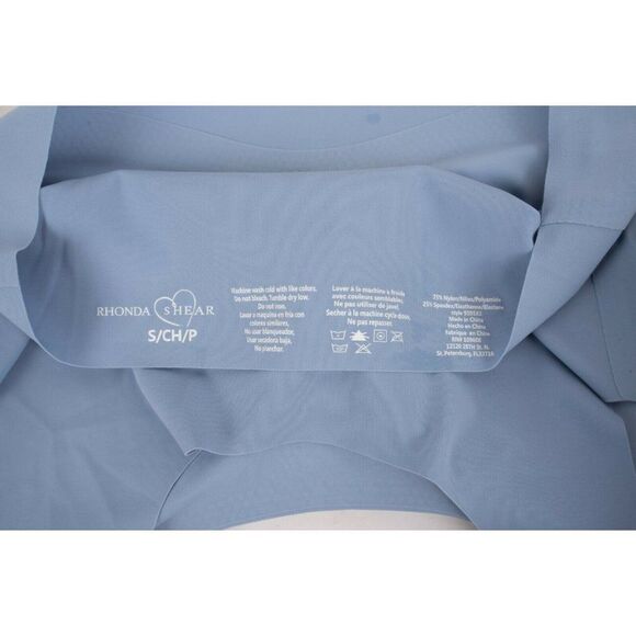 Lot 2 Rhonda Shear Bras Seamless SzS Tan Blue Remove Pads Nylon Spandex 9595x2 - Picture 6 of 12